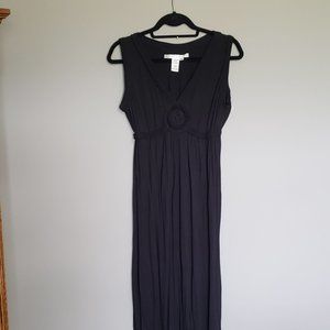 MAX STUDIO SUMMER SLEEVELESS "BOHO" STYLE BLACK MAXI DRESS-SZ Large